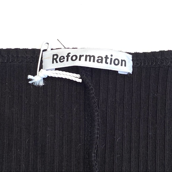 NWOT Reformation Black Marten Button Bodysuit XL - Picture 7 of 10